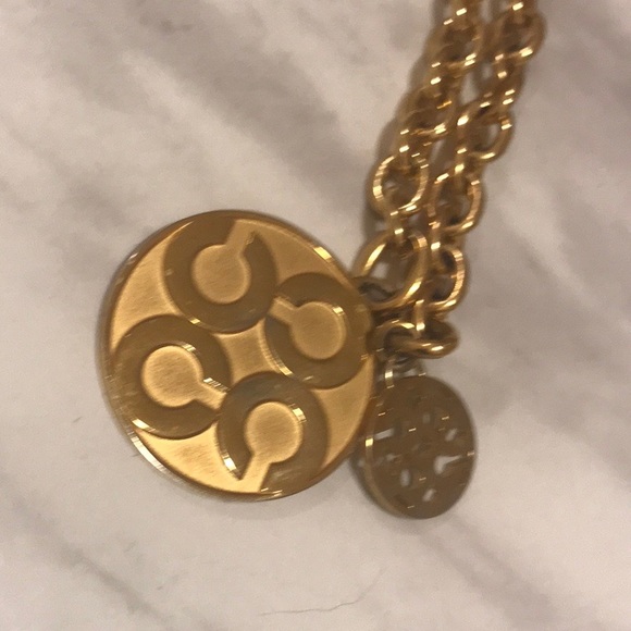 Coach Jewelry - 🆕Authentic Coach Signature Gold Circle Necklace